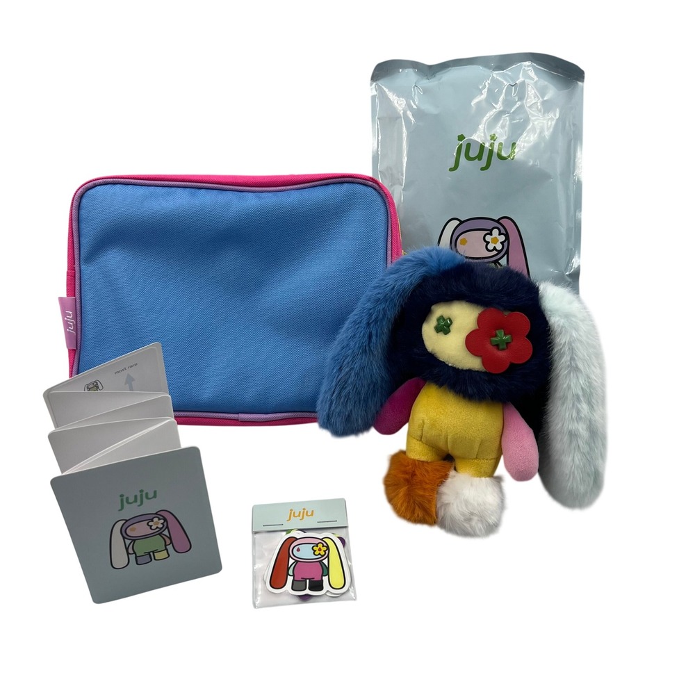 CJ Hendry JUJU Pammy Plush Figure Collectible Set with Pouch Cards Stickers FLAW